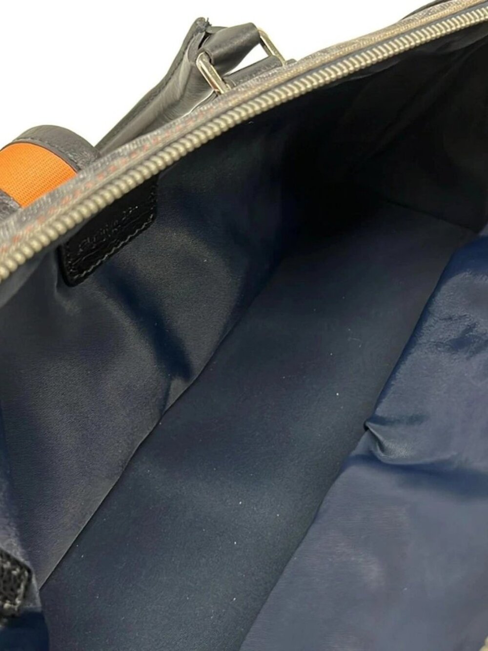 DIOR/ChristianDior Flight/Trotter Navy Black Orange Denim Jacquard Leather - Picture 7 of 15